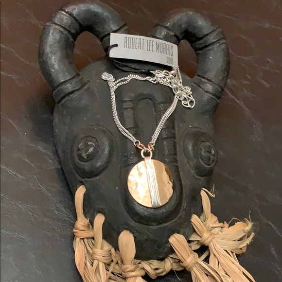 Robert Lee Morris Two-Tone Wire Wrapped Necklace - Picture 1 of 5
